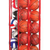 Vertical Basketball Rack with wheels - Vertical Locking Basketball Storage Cart - Blazer Space Mizer Ball Cage