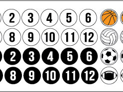 KBA Magnetic Coaching Board Vinyl Numbering System for Magnets