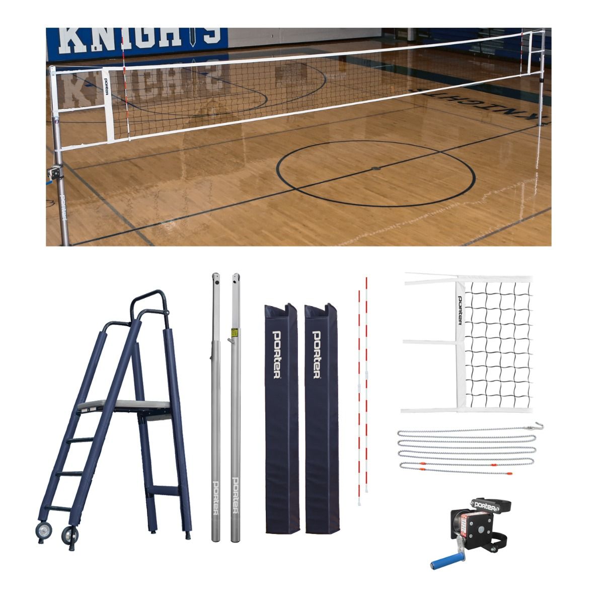Porter Powr-Line Volleyball System - Competition Plus Package