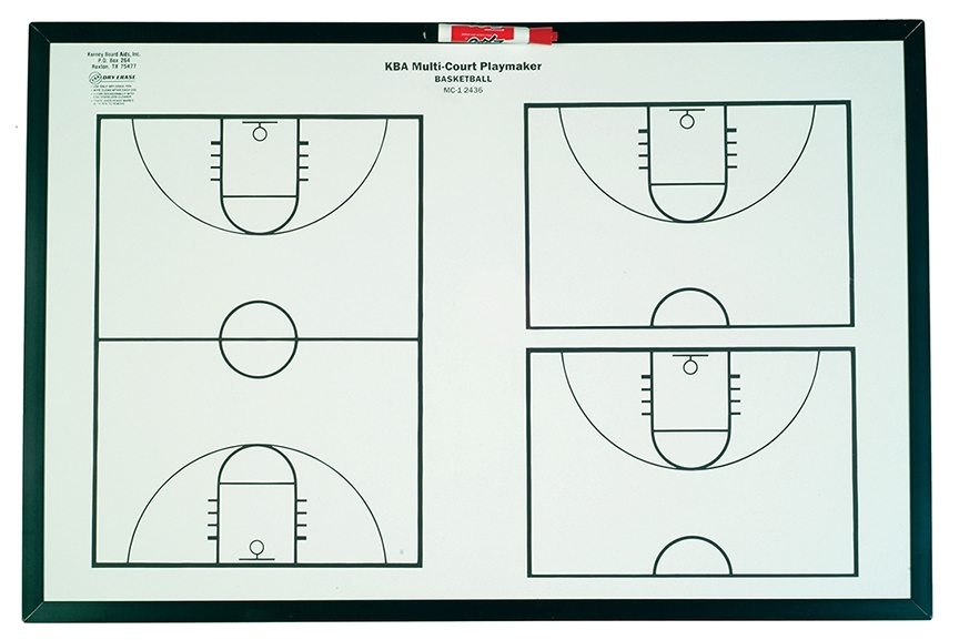 24 x 36 KBA Multi-Court Basketball Playmaker Whiteboard